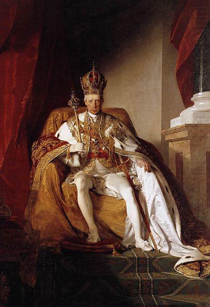 Emperor Franz I. of Austria wearing the Austrians imperial robes, Friedrich von Amerling